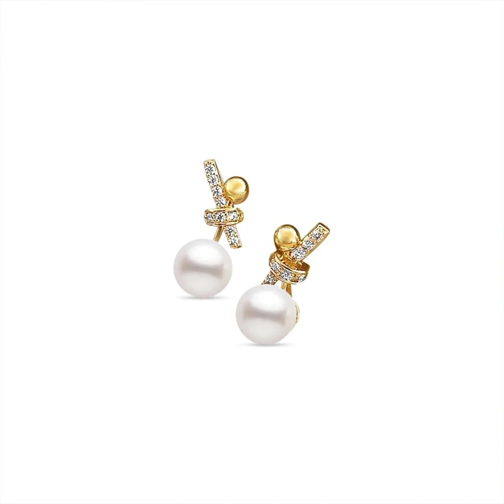 Special deal  Pearl Gold Stud Earring - Picture 5 of 7